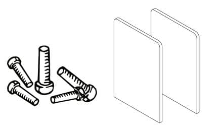 Code 250897 - Embouts pour rail bas Hawa Porta 100 GWF