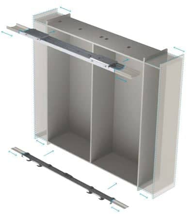 Code 251586 - SLIDER M50 FLEX garniture 2 portes