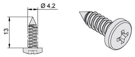 Code 252181 - Vis pour supports