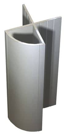 Code 253749 - Profil d'angle arrondi aluminium