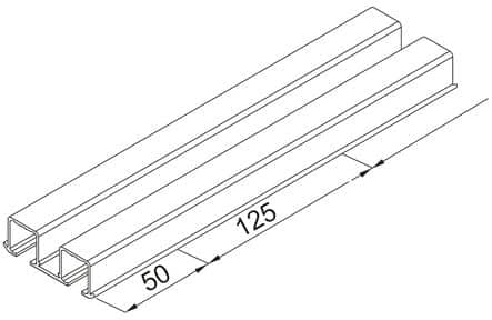 Code 254334 - Hawa Clipo 16 rail de roulement double haut