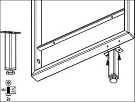 Code 255443 - Pied pour cadre YouK profondeur 320 mm