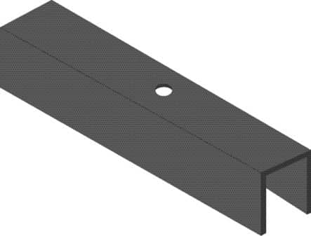 Code 255611 - Rail bas à encastrer pour système 2200 / 40