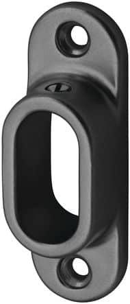 Code 256444 - Support d'extrémité à visser pour tube de penderie ovale 30 x 14 mm