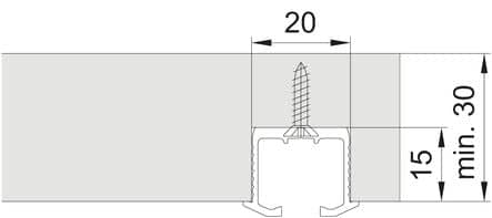 Code 259101 - Hawa Clipo 26/36 rail de roulement haut simple