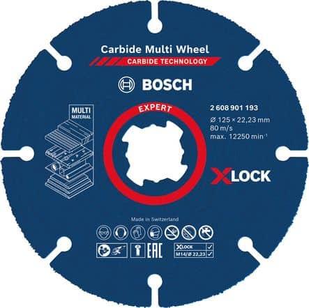 Code 351191 - Disque X-LOCK carbure bois et PVC 125 mm