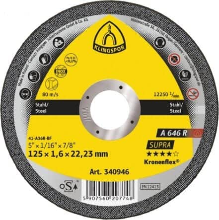 Code 355193 - Disque à tronçonner A646 R Supra