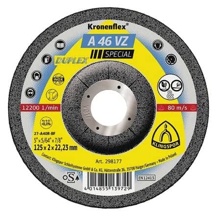 Code 355205 - Disque à ébarber et tronçonner 2 en 1 A46VZ SPECIAL