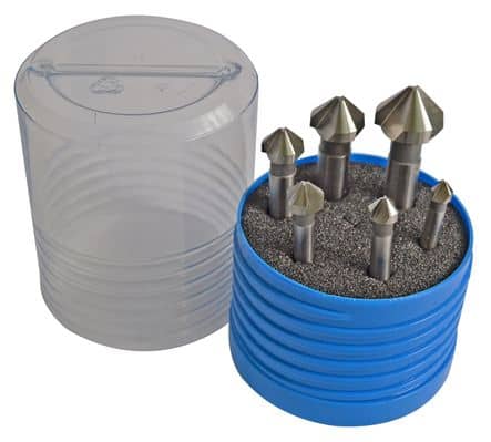 Code 355293 - Coffret de 6 fraises à ébavurer 3 dents HSS