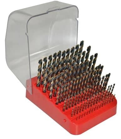 Code 355363 - Coffret de 91 forets métaux HSS taillés meulés