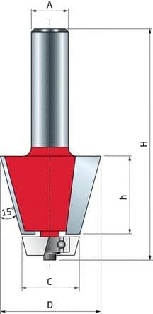 Code 355683 - Fraise pour biseau corian