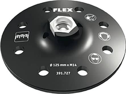 Code 357359 - Plateau de ponçage velcro 8 trois Ø 125