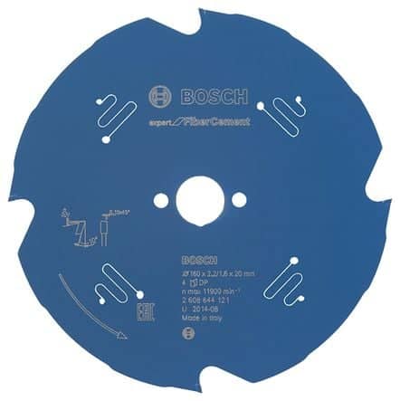 Code 360280 - Lame diamant pour fibro ciment / plaque de plâtre