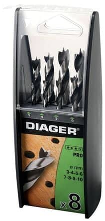 Code 366541 - Coffret 8 mèches à bois queue cylindrique