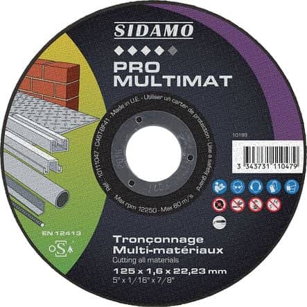 Code 366811 - Disque à tronçonner multi matériaux PRO MULTIMAT
