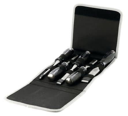 Code 394285 - Trousse de 5 ciseaux à bois