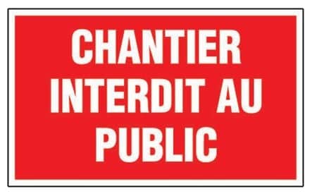 Code 401432 - Chantier interdit au public
