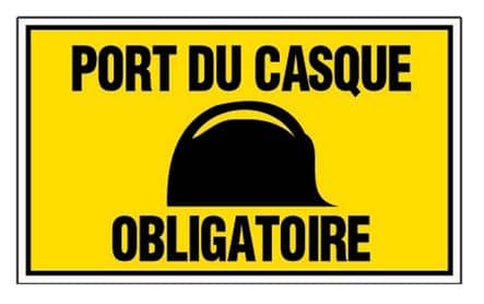 Code 401537 - Port du casque obligatoire