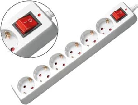 Code 402945 - Multiprise parafoudre 6 prises