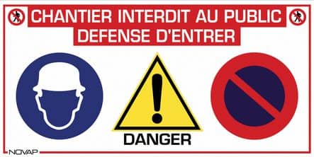 Code 403763 - Panneau de chantier multi-informations