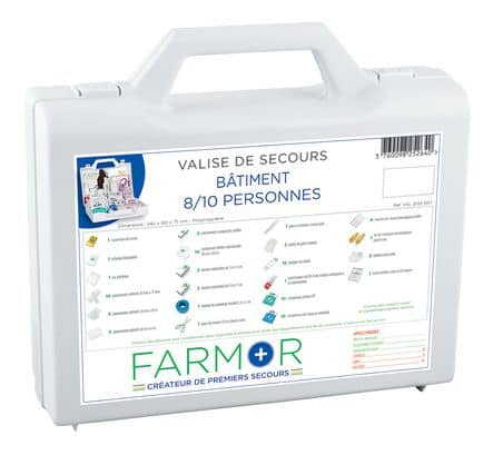 Code 405917 - Coffret de secours Bâtiment 8/10 personnes