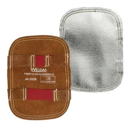 Code 411317 - Bouclier de main aluminisé sur support cuir