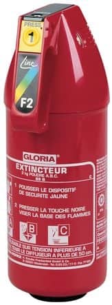 Code 411928 - Extincteur à poudre ABC 2 kg