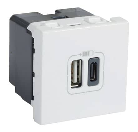 Code 455903 - Chargeur USB Mosaic Type A + Type C