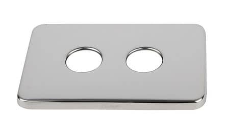 Code 458378 - Plaque de finition inox entraxe 55 mm