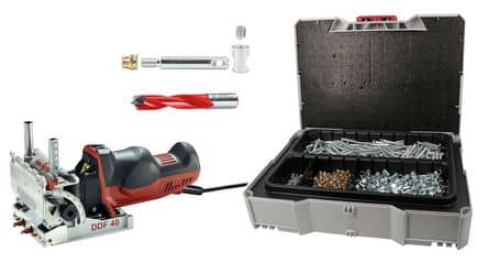 Code 925202 - Pack découverte tourillonneuse DDF 40 + assembleurs démontables
