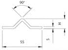 Code 142471 - Rail pour galet avec gorge en V