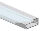 Code 241848 - Profilé cadre alu 45 x 20,5 mm pour verre