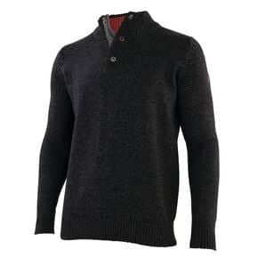 Pull col montant denim